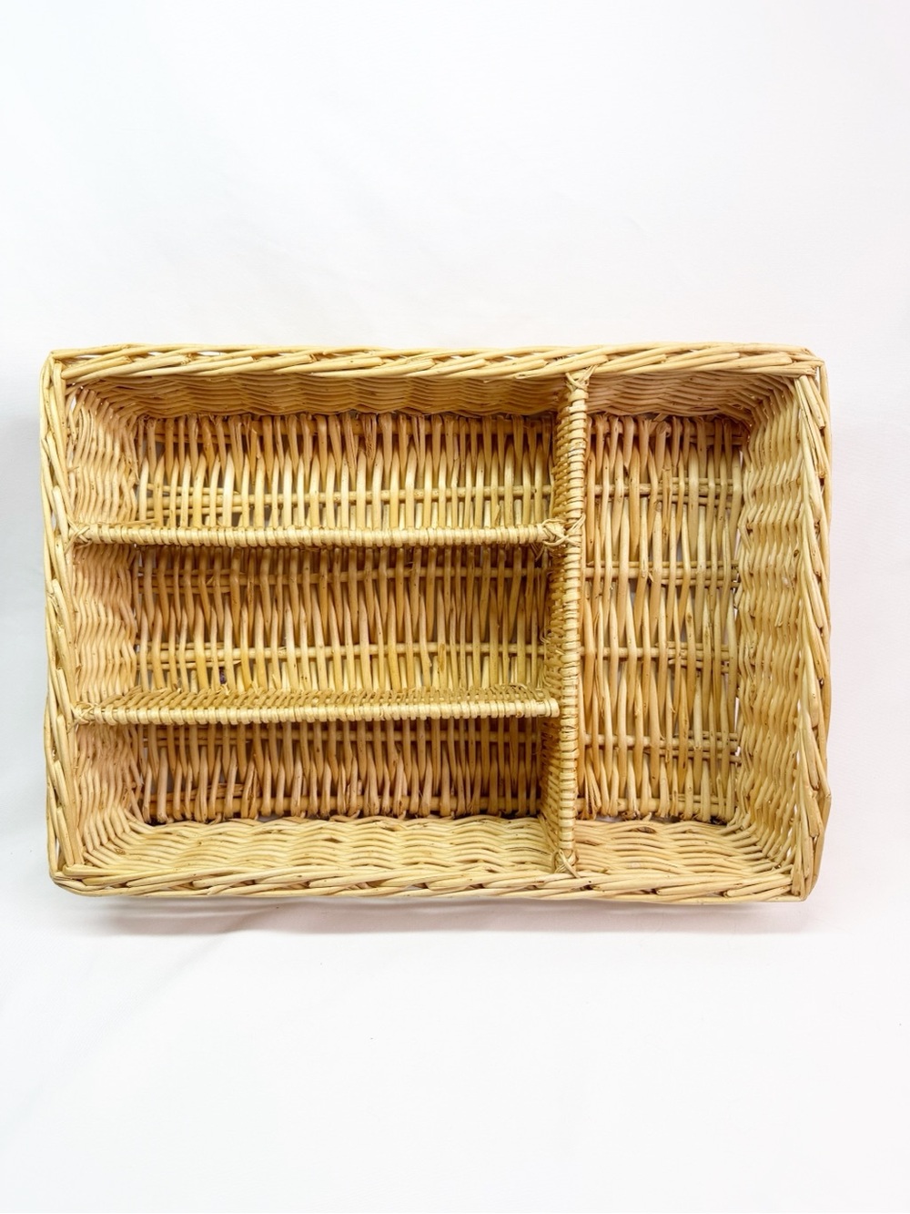 Vintage Woven Wicker Drawer Organizer Tray Republic China